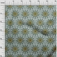 thumbnail image 2 of oneOone Silk Tabby Dark Teal Green Fabric Stripe|Hexagon & Circle Geometric Sewing Fabric By The Yard Printed Diy Clothing Sewing Supplies 42 Inch Wide, 2 of 4