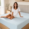 thumbnail image 7 of 100% Tencel Fitted Sheet Queen Size, Cooling Breathable Lyocell Bed Sheet with Deep Pocket, Moisture Wicking Hotel Bedding for Hot Sleepers, 7 of 7