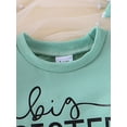 thumbnail image 6 of Aojekbee Baby Girls 3 Piece Outfits Letter Print Long Sleeve Sweatshirt and Daisy Print Flared Pants Headband Set Fall Clothes, 6 of 10