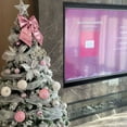 thumbnail image 3 of Thinsony Polyester Mesh Ribbon Metallic Ribbon For Christmas Wreath Swags Waterproof Christmas Tree Ribbon D 26cm, 3 of 6