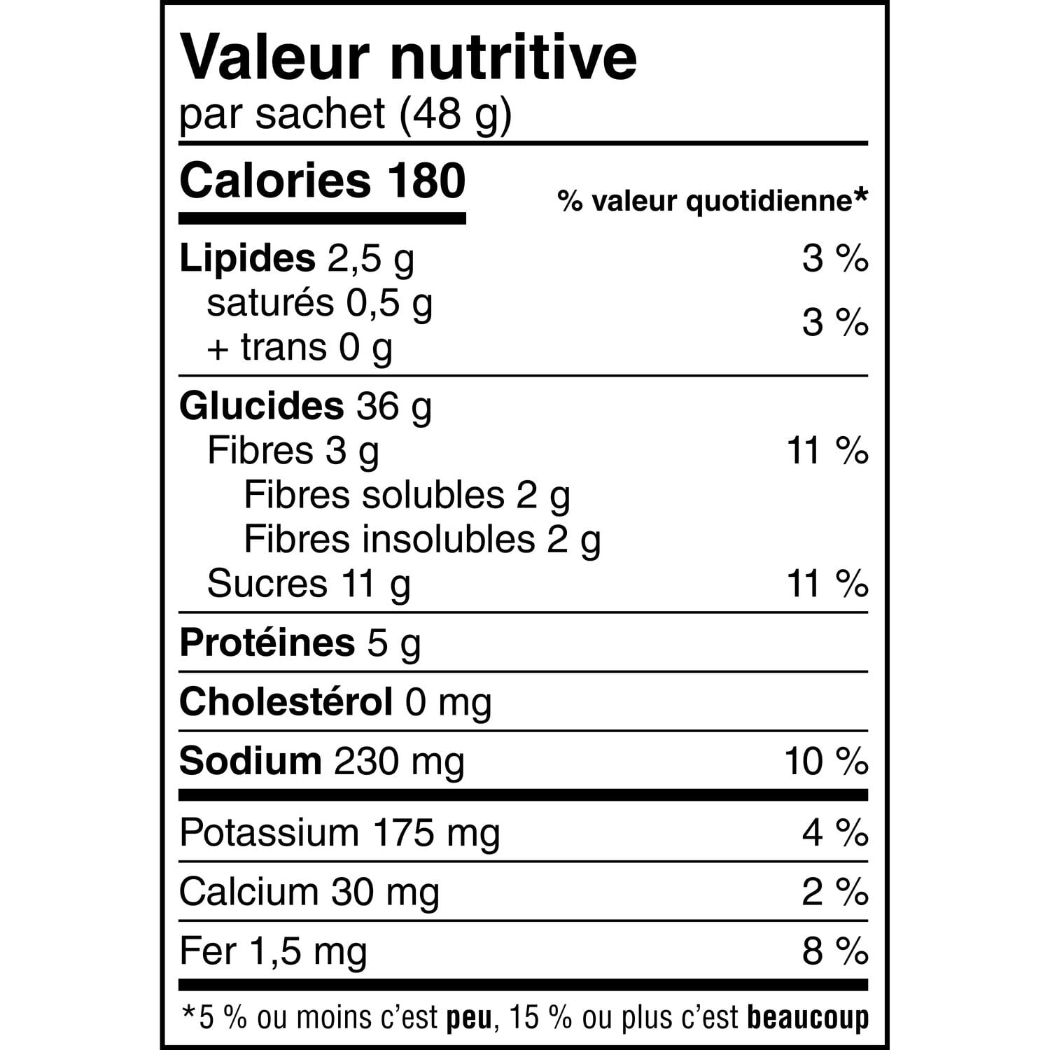 Quaker Gruau coupe épointée à cuisson rapide Cassonade et cannelle