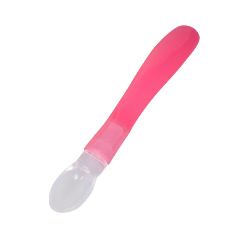 Baby Soft Silicone Soup Spoon Children Practice Eat Tableware Silicone Small Soft Feeding Spoon Baby Feeding Supplies ZEDWELL