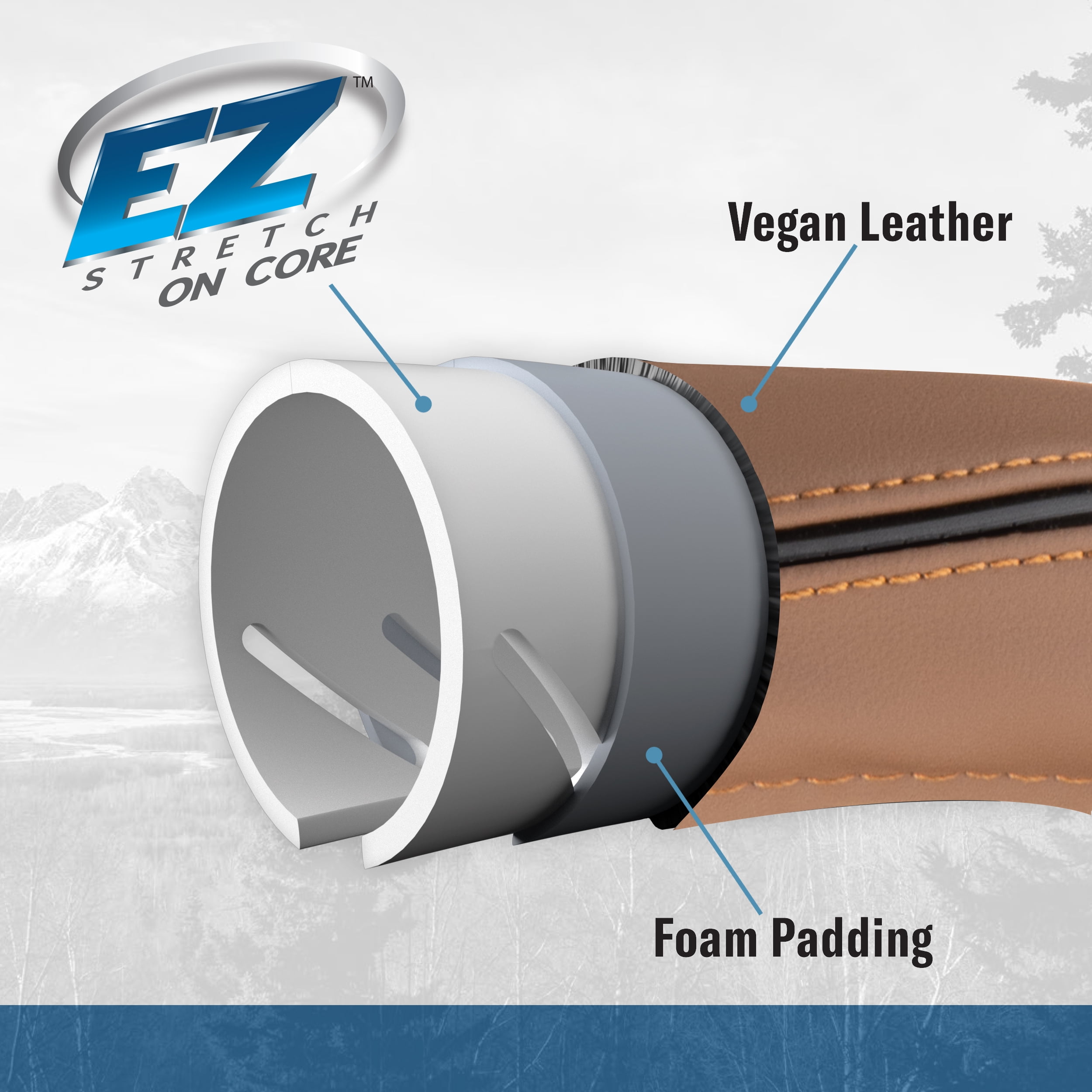 Genuine Dickies Brown Heavy-Duty Bonded Leather Truck Steering Wheel Cover, 34425PWDI