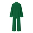 thumbnail image 4 of ZQUUVOU 2 Piece Outfits for Women Blazer Jackets Straight Leg Pants Suits Set Dressy Business Casual Outfits with Pocket Lining Green, 4 of 8