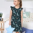 thumbnail image 4 of Balery Cute Turtle Camisón de princesa para niñas, pijama de algodón con mangas abullonadas, suave y bonito.-Large, 4 of 6