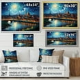 thumbnail image 4 of Designart "Starry Night in Paris A Masterpiece III" Architecture Floater Framed Wall Art Print, 4 of 7