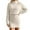Beige, variant on Fall Women's Pullover Sweater Dress Long Lantern Sleeve Turtle Neck Cute Ribbed Knit Bodycon Mini Short Dress Beige XXL