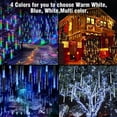 thumbnail image 6 of ZOELNIC LED Falling Rain Lights with 30cm 8 Tube 192 LEDs, Meteor Shower Light, Falling Rain Drop Lights, Icicle String Lights for Holiday Party Wedding Christmas Tree Decoration (White,2Pack), 6 of 10