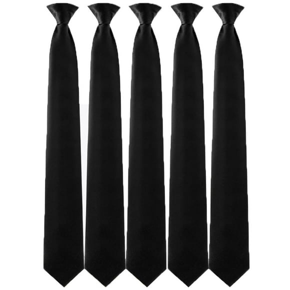 5Pcs/10Pcs Clip on Ties for Men Solid Color Men's Tie Clip on Ties 20 Inch Pretied Men's Clip Ties Uniform