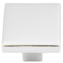 Contemporary Square Cabinet Knob, 1-1/8 Inches, Zinc Base Material, Polished Chrome by Stone Harbor Hardware