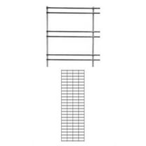 SSWBasics 2 ft x 6 ft Chrome Slat Grid Panel - 3” on Center ¼" Thick