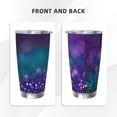 thumbnail image 3 of Vsdgher Purple and Green Glitter 20 Oz Stainless Steel Vacuum Insulated, Travel Mug Coffee Cup for Home, Office, Outdoor Works Great for Ice Drinks and Hot Beverage -Straw Three-piece Set, 3 of 8