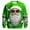 Green, variant on Festive KnitPattern's Hoodieless Sweatshirt – Themed Santa Print Sweater For Winter Comfort Black,L