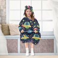 thumbnail image 7 of FORMRS Wearable Blanket Hoodie with Sleeves for Kids Cozy Flannel Sweatshirt, Cartoon Space Cat, 7 of 7
