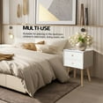 thumbnail image 2 of Vesteel 2 Drawer Nightstand, Modern End Table with 2 Drawers, White Bedside Furniture Dresser for Bedroom, Living Room, 2 of 7