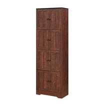 Royard Oaktree Freestanding Tall Hallway Storage Cabinet with Doors, Wood, Walnut