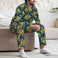 thumbnail image 7 of Fotbe Sunflowers Pattern Long Sleeve Pajama Set for Men,Sleepwear Set,2-piece Loungewear Set,Soft PJs Comfy Nightwear with Pockets-Small, 7 of 7
