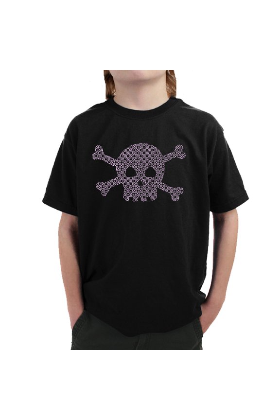 Boy's Word Art T-shirt - XOXO Skull