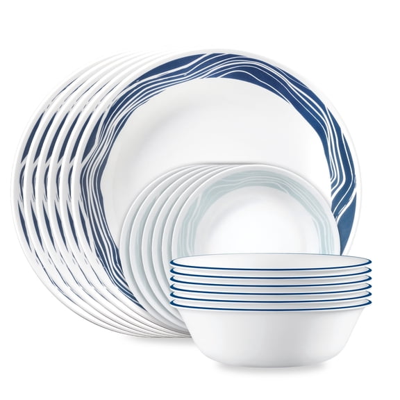 Corelle Acadia 18-Piece Glass Dinnerware Set (Service for 6)