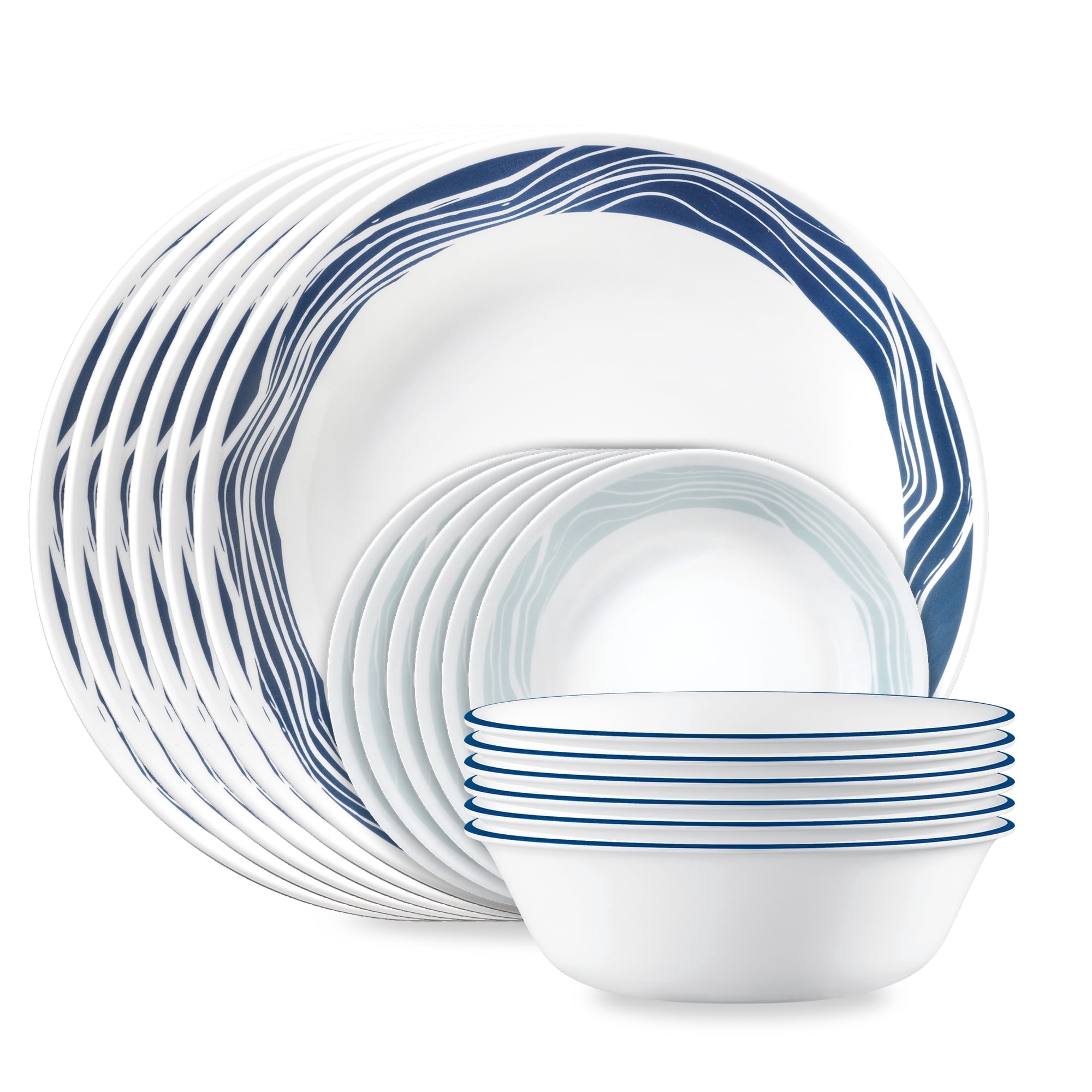 Corelle Acadia 18-Piece Glass Dinnerware Set (Service for 6)