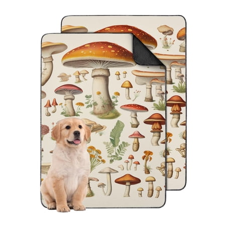 Reusable Pet Training Mats with Attractive Designs Secure Floor Protection for Dogs and Pets (Plant patterns 24 x35 )