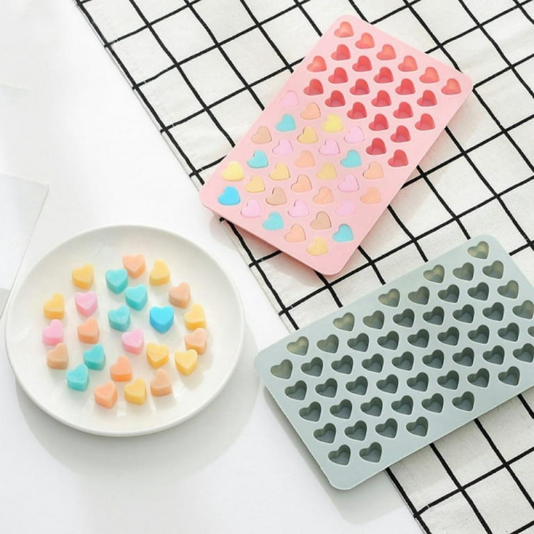 Silicone Heart Shaped Chocolate Mold DIY Fondant Cake Baking Mould  Non-stick Candy Pudding Ice Cubes Molds Kitchen Accessories