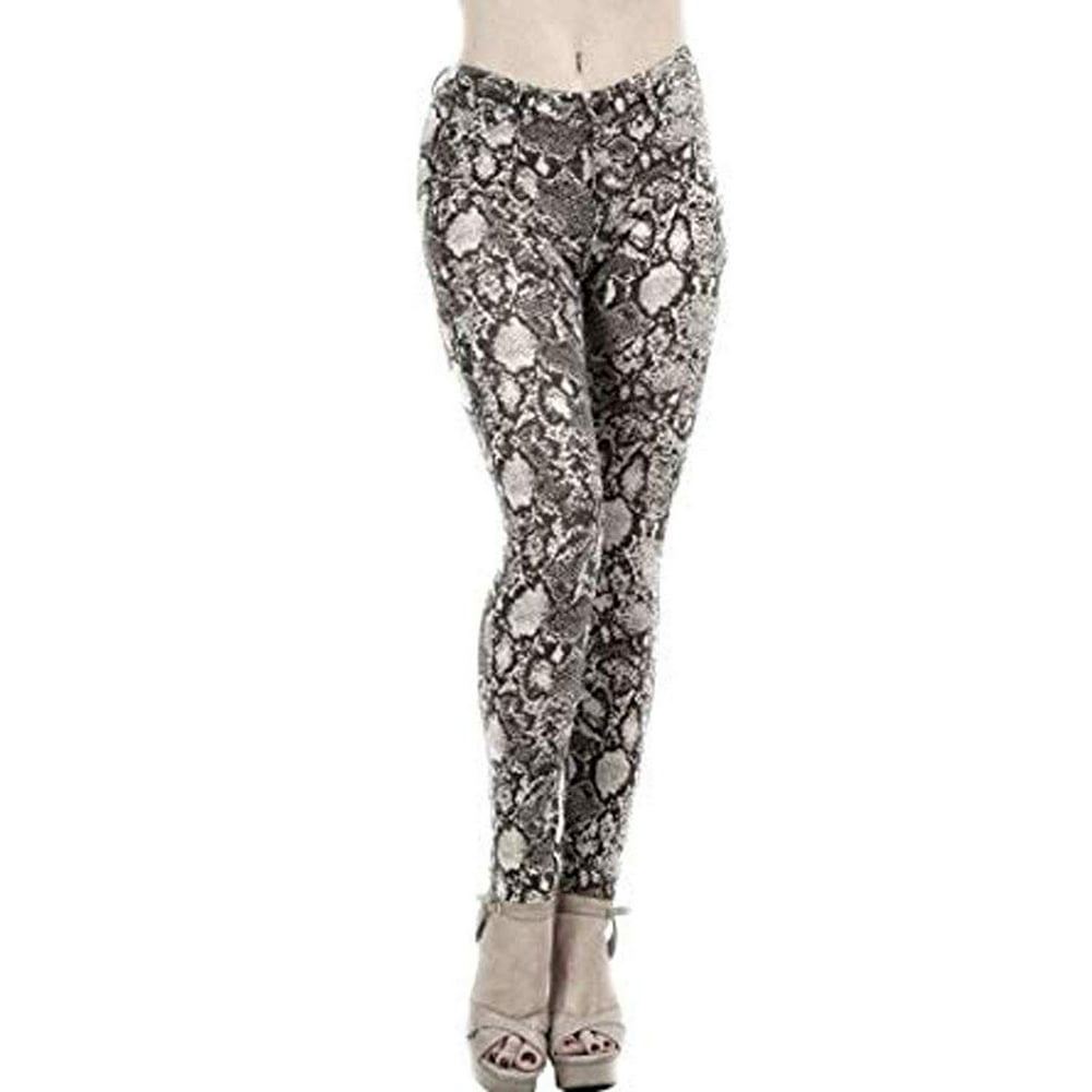 black leopard print pants