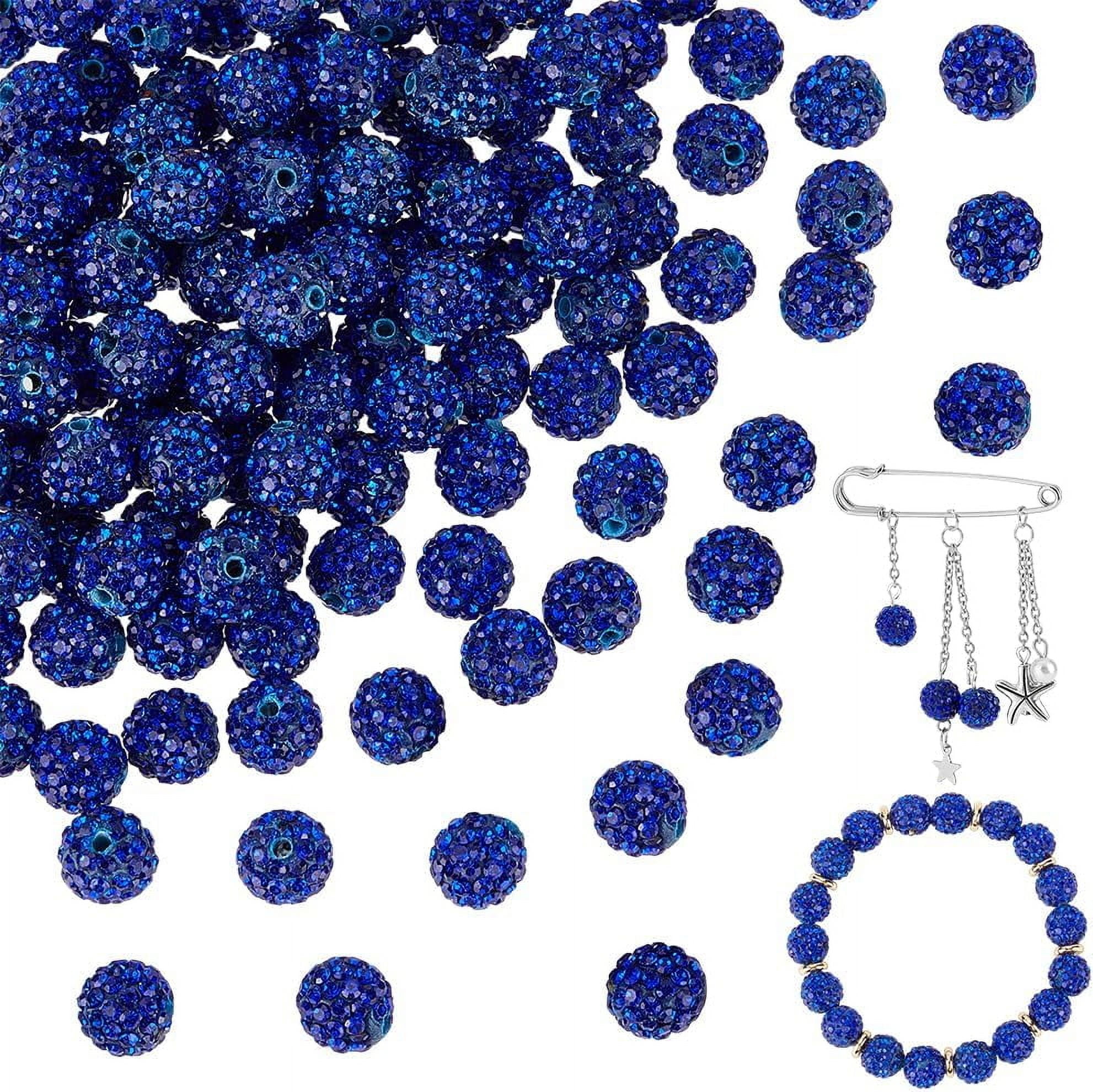 PH 240pcs 24 Colors Rhinestone Beads 10mm Pave Disco Ball Clay Beads Polymer Clay Rhinestone Bead Diamond Bead for Bracelet Baseball Necklace Earring Jewelry Making Beadable Pen Colorful