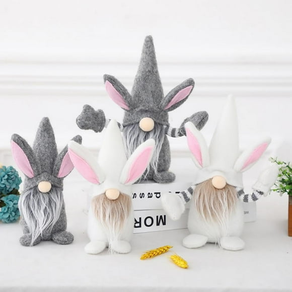 Easter Gnomes Plush Rabbit Rudolf Doll Bunny Dwarf Elf Kids Easter Gift Happy Easter Party Decor Home Tabletop Ornaments,4pcs