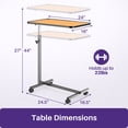 thumbnail image 6 of KEKOY Overbed Table, Adjustable Overbed Bedside Table with Wheels, Tilt Table for Medical Home Care and Hospital Use,Smooth Rolling, Stable Support Design, 6 of 8