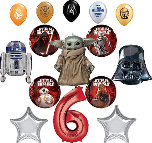 6" Disney Star Wars  Air-Filled Foil Balloon Party Decoration Darth Vader Boys 