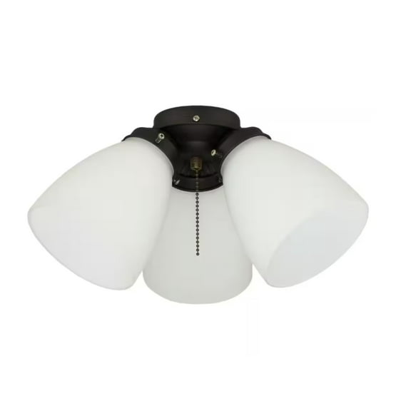 Hampton Bay 3-Light Oil Rubbed Bronze Ceiling Fan Shades LED Light Kit