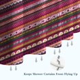 thumbnail image 6 of Boho Red Colorful Striped Ethnic Pattern Shower Curtain 36"x72" ,Bathroom Decorative Shower Curtains Set with 12 Hooks,Modern Waterproof Washable Shower Curtain, 6 of 6