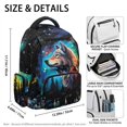 thumbnail image 5 of HELLHERO Cosmic Wolf & Forest Pattern Backpack for Little Boys with Ultra-Soft Breathable School Bag, Scratch Resistant 17 Inch Book Bag for Elementary School Back to School Travel, 5 of 8