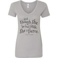 thumbnail image 3 of Inktastic Though She Be but Little Shakespeare Quote Women's V-Neck T-Shirt, 3 of 5