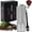 Silver, variant on Manual Coffee Grinder Gift Box Non-Detachable Stainless Steel Conical Burr Aluminum Coffee Bean Grinder with 25 Grinding Settings Cleaning Brush Grindable Espresso Moka Pot for Camping Black