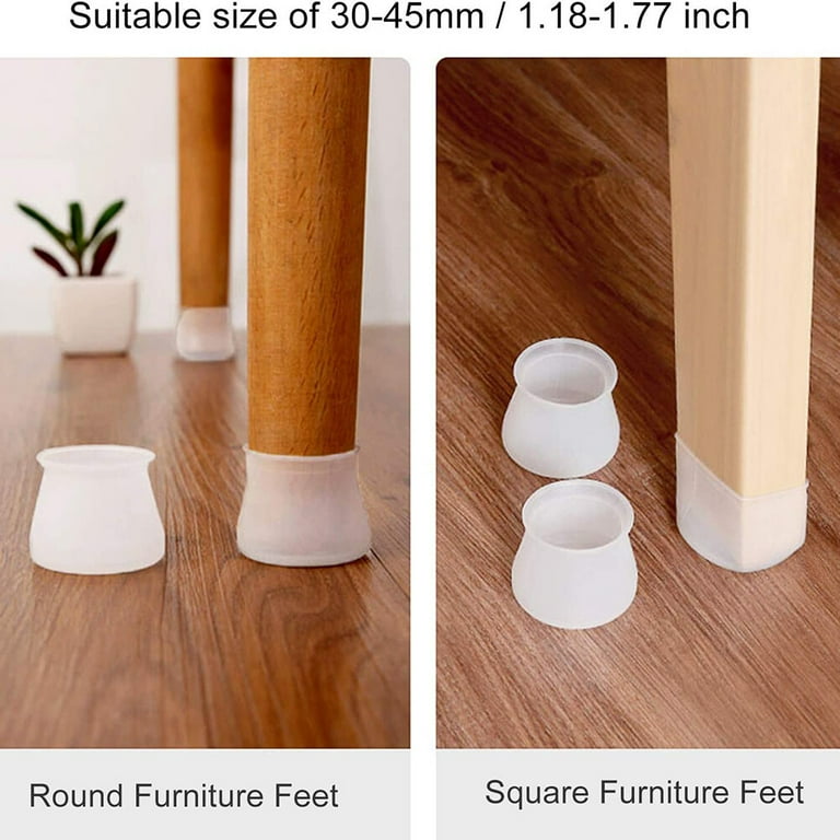 Nuolux chair leg caps feet pads furniture table covers floor protectors silicone round legs 32pcs hotsell