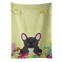 Carolines Treasures BB6014KTWL Easter Eggs French Bulldog Black Kitchen Towel 15 X 28" multicolor