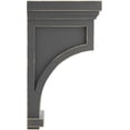 thumbnail image 3 of Ekena Millwork 7"W x 7 1/2"D x 13"H Fluted Wood Vintage Decor Corbel, Black, 3 of 6