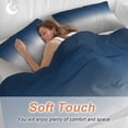 thumbnail image 4 of 3 Piece Navy Blue Gray Ombre Duvet Cover Set Queen Size, Microfiber Comforter/Quilt Cover with Corner Ties and 2 Pillowcases, Modern Gradient Abstract Art All Season Soft Bedding with Zipper Closure, 4 of 8