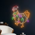 thumbnail image 2 of Handmadetneonsign Christmas Chicken Neon Sign, Merry Christmas Rooster Led Sign, Merry Christmas, 2 of 5