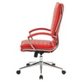 thumbnail image 2 of Office Star Products High Back Manager's Faux Leather Chair in Red with Chrome Base, 2 of 5