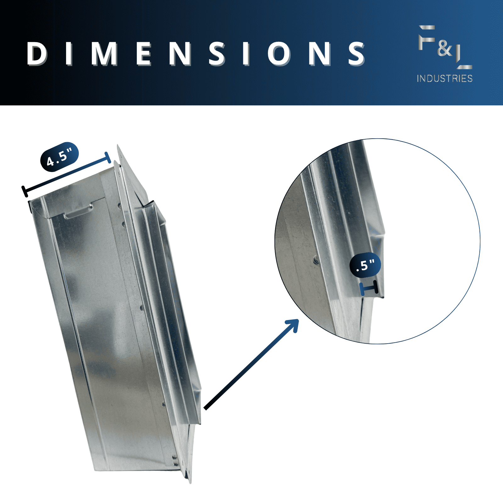 F&L R4 Insulated Galvanized Ceiling Register Box - Connects Register Vent and Diffuser, HVAC Duct Boot" (10" X 4")