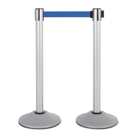 US Weight Heavy Duty Premium Steel Stanchion with 7.5-Foot Retractable Belt (More Colors Available)