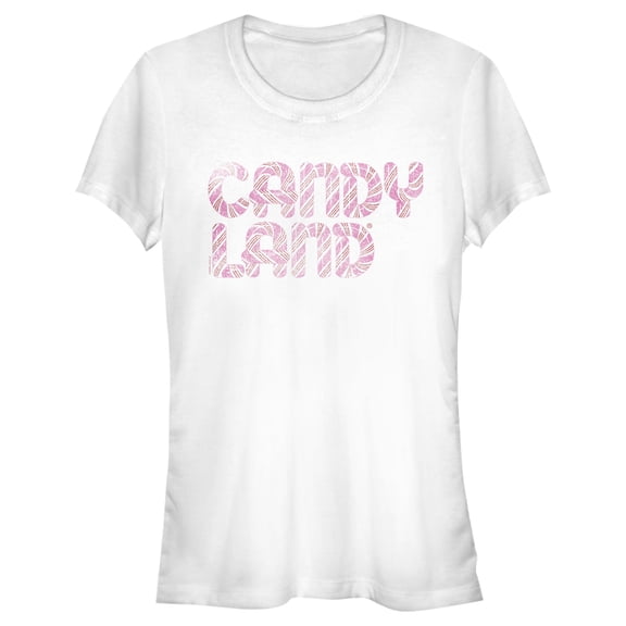 Junior's Candy Land Distressed Logo Graphic T-Shirt