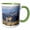 Green/White, variant on 3drose, Pronghorn Antelope Buck, Electric Peak, 11oz Magic Transforming Mug