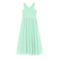 thumbnail image 3 of vastwit Kids Girls Shiny Pageant Gown A-Line Ruched Chiffon Wedding Party Formal Flower Girl Dress Mint Green 8, 3 of 5
