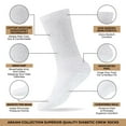 thumbnail image 5 of 3-12 Pairs Health Circulatory Crew Cotton Diabetic Socks White 9-11 10-13 13-15, 5 of 9