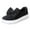 Black Vegan Nubuck, variant on "J. Adams Wally Sneakers for Women – Comfortable Slip-On Shoes with Bow, Flat Platform Sneakers "