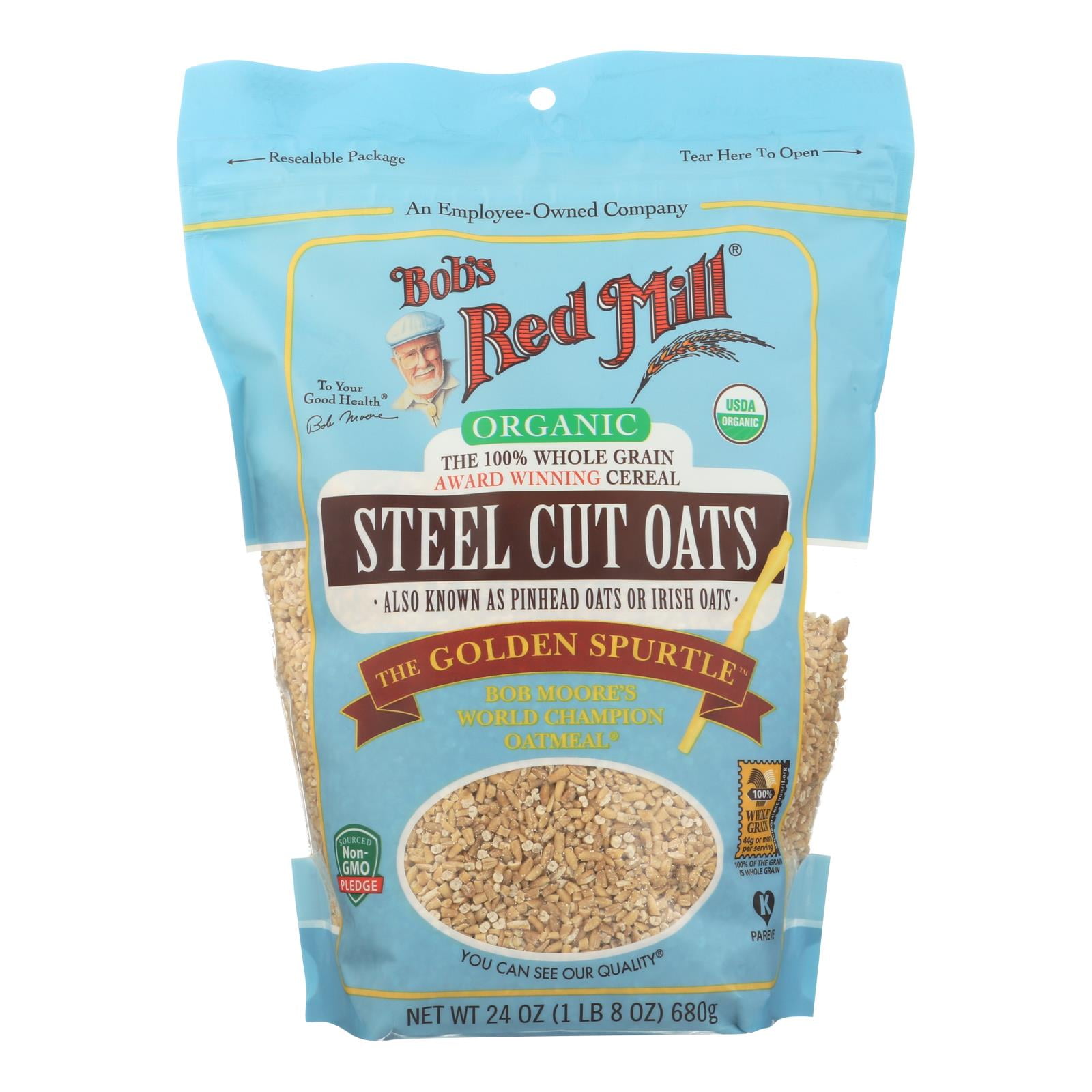 Bob's Red Mill - Oats - Organic Steel Cut Oats - 24 oz.(Case of 4 )